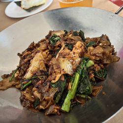 Noodle Revolution - Wide rice noodle, black sauce w chicken .. amazing