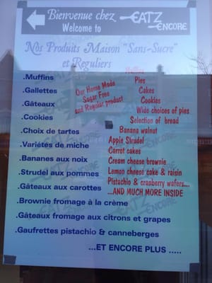 Menu photo 2 Eatz Encore Westmount, QC