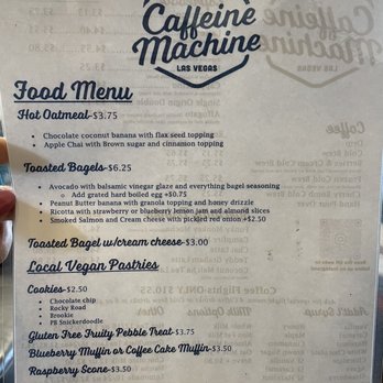 Caffeine Machine - Menu - Coffee & Tea Near Me - Las Vegas, Nevada