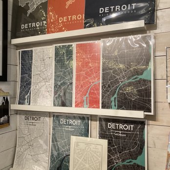 Pure Detroit - Decorative maps of Detroit neighborhoods - Women's Clothing Near Me - Detroit, Michigan