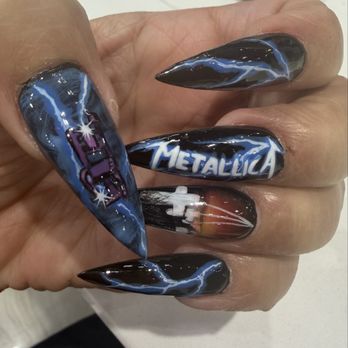 Glow Bakery & Nails - Metallica nails for Vegas! - Nail Salons Near Me - Ontario, California