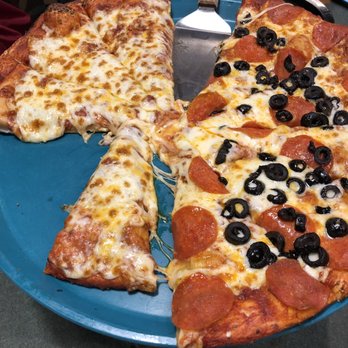 Round Table Pizza - Large Half cheese and half pepperoni and black olive - Pizza Near Me - Las Vegas, Nevada Round Table Pizza - Large Half cheese and half pepperoni and black olive - Pizza Near Me - Las Vegas, Nevada