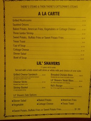 Menu photo 1 Cattleman's Club Pierre, SD Menu photo 1 Cattleman's Club Pierre, SD