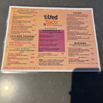Tilted 10 - Menu - Arcades Near Me - Willow Grove, Pennsylvania