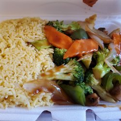 Panda Wok - Mixed vegetables with fried rice.