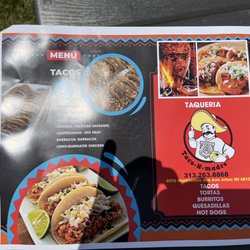 Los Mejores Tacos - Menu Side 1