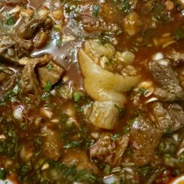 Menudo (tripe, pigs feet, hominy) Menudo (tripe, pigs feet, hominy)