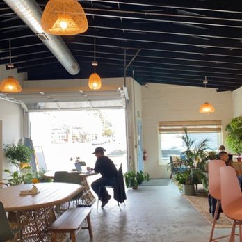 Helm Coffee - Main area with garage door open - Coffee & Tea Near Me - Indianapolis, Indiana