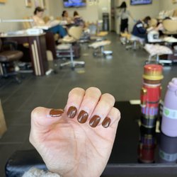 Olympic Nails - Brown dip powder manicure 2+ weeks