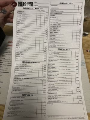 Menu photo 4 Kazumi Sushi Denver, CO Menu photo 4 Kazumi Sushi Denver, CO