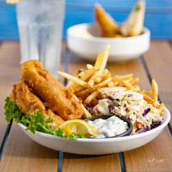 Beer battered fish & chips