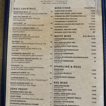 The Gull Bar + Kitchen - Cocktails & Drinks menu! - Bars Near Me - North Vancouver, British Columbia The Gull Bar + Kitchen - Cocktails & Drinks menu! - Bars Near Me - North Vancouver, British Columbia