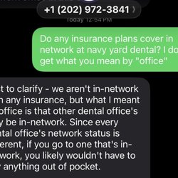 Navy Yard Dental - Actual text convo.