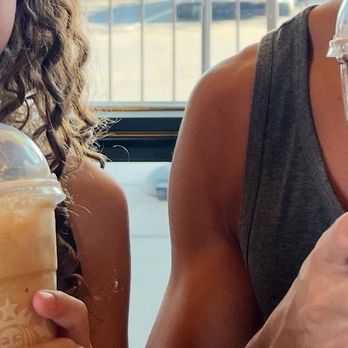 Starbucks - Caramel Frappuccino, and mocha Frappuccino beating the heat ! - Coffee & Tea Near Me - Mesa, Arizona