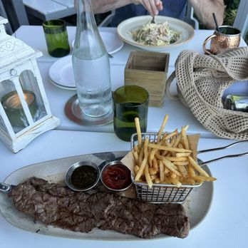 Crazy About You - Wagyu Churrasco steak with shoestring fries - Mediterranean Near Me - Miami, Florida Crazy About You - Wagyu Churrasco steak with shoestring fries - Mediterranean Near Me - Miami, Florida