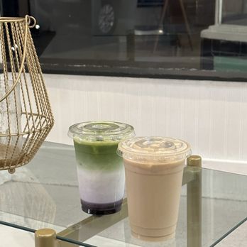 Sojeata  - blueberry lavender latte and rose milk tea - Bubble Tea Near Me - Fullerton, California