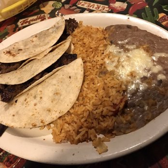 Old Mexico - Tacos Al Carbon. Beef tacos with rice and beans. Or as I know it "31A." - Mexican Near Me - Washington, Pennsylvania Old Mexico - Tacos Al Carbon. Beef tacos with rice and beans. Or as I know it "31A." - Mexican Near Me - Washington, Pennsylvania