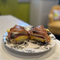 Pastrami, Egg, & Cheese on Croissant (~$8)