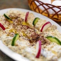 Gulzaar Halal Restaurant & Catering - Baba Ganoush ($7) comes w/ warm PiTa