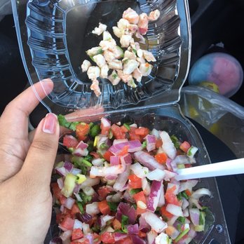 Mariscos German - All veggies. Picked out the shrimp to see the quantity and their was barely any. Never again. Not worth $4.75 - Food Trucks Near Me - San Marcos, California Mariscos German - All veggies. Picked out the shrimp to see the quantity and their was barely any. Never again. Not worth $4.75 - Food Trucks Near Me - San Marcos, California