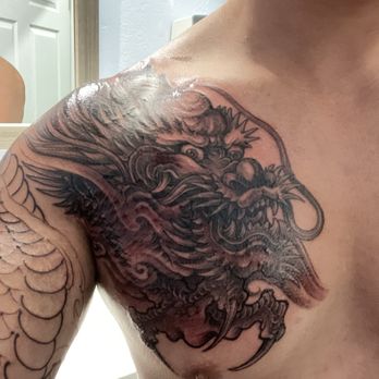 Inkdica Tattoo - Chest portion of sleeve finished 6 hrs of work done - Tattoo Near Me - San Jose, California Inkdica Tattoo - Chest portion of sleeve finished 6 hrs of work done - Tattoo Near Me - San Jose, California
