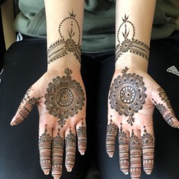 Inside hand henna design by Hinal