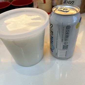 Yin Ji Chang Fen - Regular jook with a can of water just for size. - Dim Sum Near Me - Concord, California Yin Ji Chang Fen - Regular jook with a can of water just for size. - Dim Sum Near Me - Concord, California