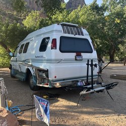 Zion Canyon Campground - R15- right by the Virgin River & Zion views