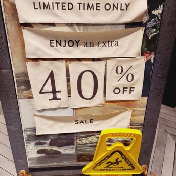 Anthropologie - This sign is everywhere. Pay attention, this store draws you in with false ads. - Shopping Centers Near Me - Walnut Creek, California