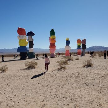 Seven Magic Mountains - They get bigger and bigger as you get closer (I mean, really? What else should I have expected?). - Public Art Near Me - Las Vegas, Nevada