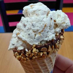 Rusty's Ice Cream - Magnum PB in a waffle cone