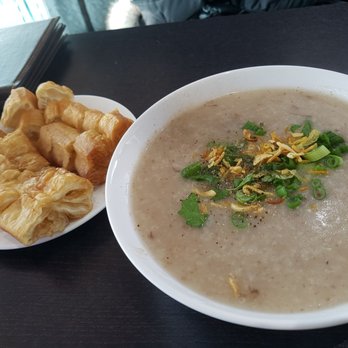 Pho Son - Plain Congee and Youtiao fried donut. - Vietnamese Near Me - Toronto, Ontario Pho Son - Plain Congee and Youtiao fried donut. - Vietnamese Near Me - Toronto, Ontario
