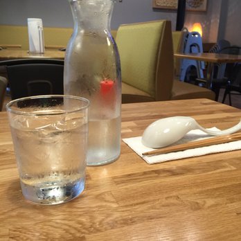 Circle Noodle - Cold carafe of water served upon sit down, tastes filtered too! - Japanese Near Me - Roswell, Georgia