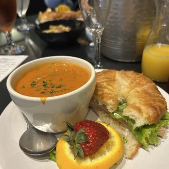 The Rose Garden Tea Room - Turkey sandwich with tomato basil soup - Coffee & Tea Near Me - Arlington, Texas
