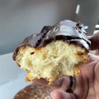 Randy’s Donuts - Bite of chocolate frosted buttermilk bar - Coffee & Tea Near Me - San Diego, California