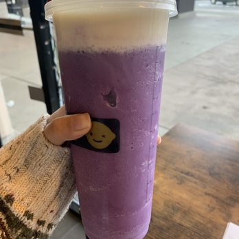 Happy Lemon - Ube green tea with sea salt cream - Bubble Tea Near Me - Federal Way, Washington Happy Lemon - Ube green tea with sea salt cream - Bubble Tea Near Me - Federal Way, Washington