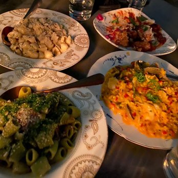 Margot - Short rib rigatoni, truffle pasta (conchiglie), seafood risotto, cauliflower - Spanish Near Me - Culver City, California Margot - Short rib rigatoni, truffle pasta (conchiglie), seafood risotto, cauliflower - Spanish Near Me - Culver City, California