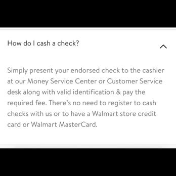 Walmart - How to cash a check online policy - Grocery Near Me - San Jose, California