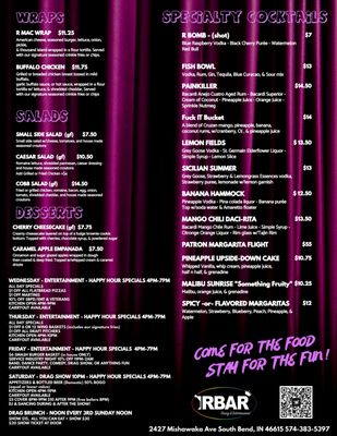 Menu photo 1 R Bar South Bend, IN Menu photo 1 R Bar South Bend, IN