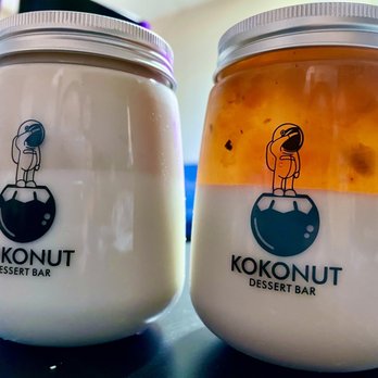KOKONUT - Coconut Pudding w/ Peach Gum & coconut pudding w/ Coconut Pudding w/Taro - Ice Cream & Frozen Yogurt Near Me - Costa Mesa, California KOKONUT - Coconut Pudding w/ Peach Gum & coconut pudding w/ Coconut Pudding w/Taro - Ice Cream & Frozen Yogurt Near Me - Costa Mesa, California