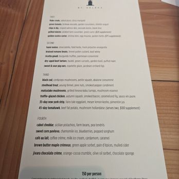 PRESS - Oct 15 menu - Bars Near Me - St. Helena, California