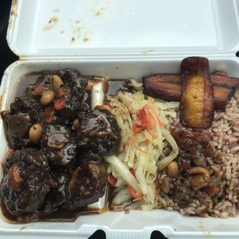 Jamaican Breeze - Oxtails with cabbage, rice and peas, and plantains - Caribbean Near Me - Indianapolis, Indiana Jamaican Breeze - Oxtails with cabbage, rice and peas, and plantains - Caribbean Near Me - Indianapolis, Indiana