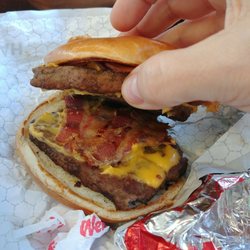 Ugh. $7 for an old dry burger with a tiny bit of bacon. This is not an acceptable Baconator from Wendys