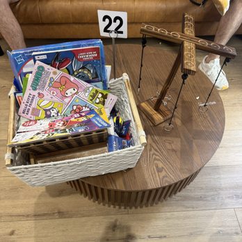 The Inside Scoop - Hang out area with kid games and books - Ice Cream & Frozen Yogurt Near Me - Oakdale, California