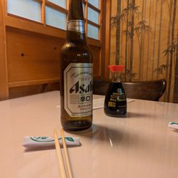 Koyo Restaurant - Asahi beer. Japanese heritage in a beer brewed in Italy. Who knew? What's next? Non French fries?