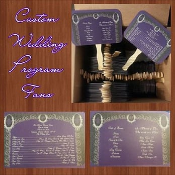 Infinite Designs By Danny Denine - The program fans that Danny designed and assembled at 3am the night before my wedding to match my invitations. Dedication! - Graphic Design Near Me Infinite Designs By Danny Denine - The program fans that Danny designed and assembled at 3am the night before my wedding to match my invitations. Dedication! - Graphic Design Near Me
