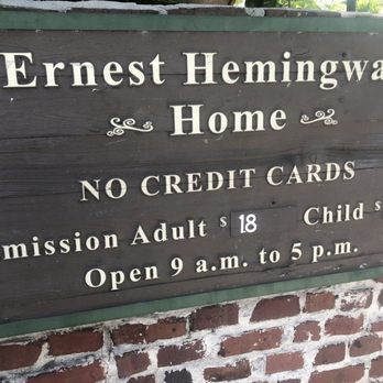 Ernest Hemingway Home  - Exterior Sign - Museums Near Me - Key West, Florida