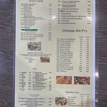 PHO YOU - Menu - Vietnamese Near Me - New Braunfels, Texas