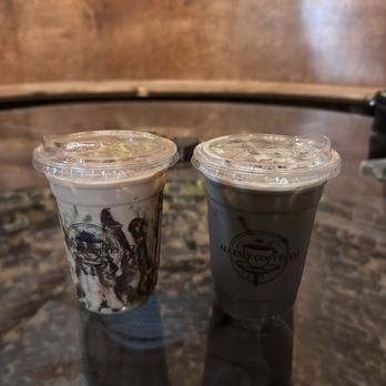 Alkemy Coffee - Mocha pistachio latte and Goth latte. - Coffee & Tea Near Me - Flemington, New Jersey