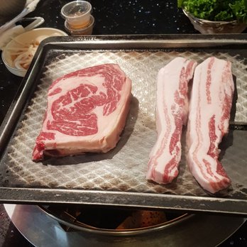 Ssam Tong - Rib eye and pork belly - Korean Near Me - Flushing, New York Ssam Tong - Rib eye and pork belly - Korean Near Me - Flushing, New York